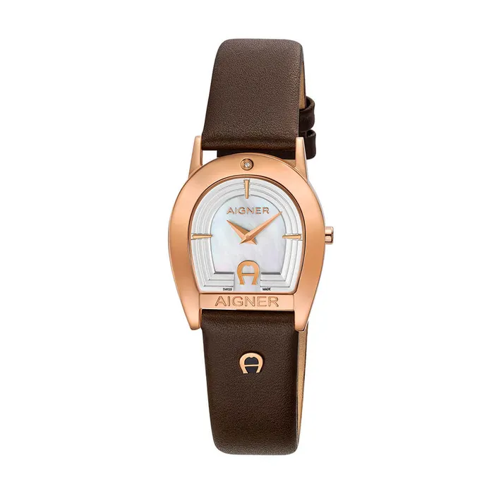 Watches Aigner Aigner Varese Womens Rose Gold Case With White MOP Dial And Brown Leather Strap Watch Watches Aigner Aigner Varese Womens Rose Gold Case With White MOP Dial And Brown Leather Strap Watch