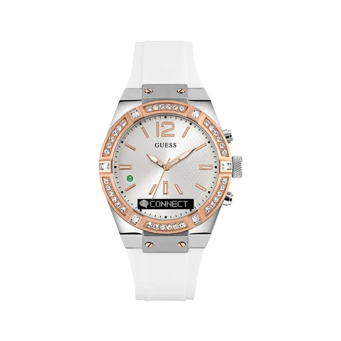 Watches Guess Guess Watch Connect Collection With Sun White Dial