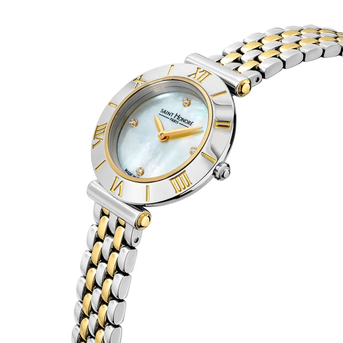 Watches Saint Honore Gala Ladies White MOP Dial Silver Gold Plated Watch Saint Honore Watches Saint Honore Gala Ladies White MOP Dial Silver Gold Plated Watch Saint Honore