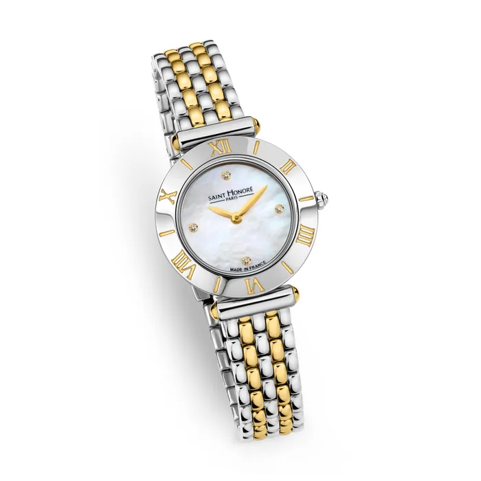 Watches Saint Honore Gala Ladies White MOP Dial Silver Gold Plated Watch Saint Honore Watches Saint Honore Gala Ladies White MOP Dial Silver Gold Plated Watch Saint Honore