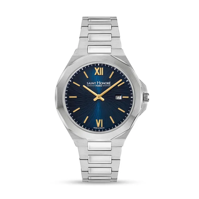 Watches Saint Honore Saint Honore Matignon Gents Blue Dial Stainless Steel Watch Watches Saint Honore Saint Honore Matignon Gents Blue Dial Stainless Steel Watch