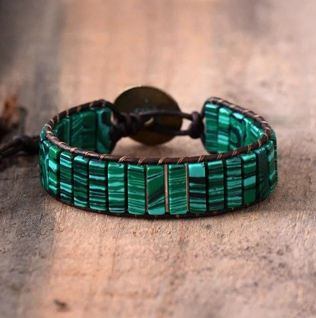 WickedAF Bracelets Malachite Natural Stone Wrap Bracelet