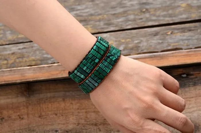 WickedAF Bracelets Malachite Natural Stone Wrap Bracelet