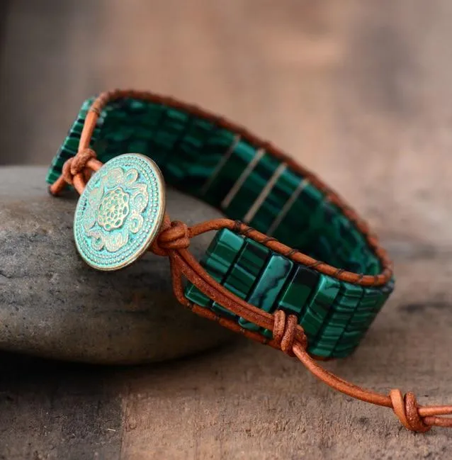 WickedAF Bracelets Malachite Natural Stone Wrap Bracelet