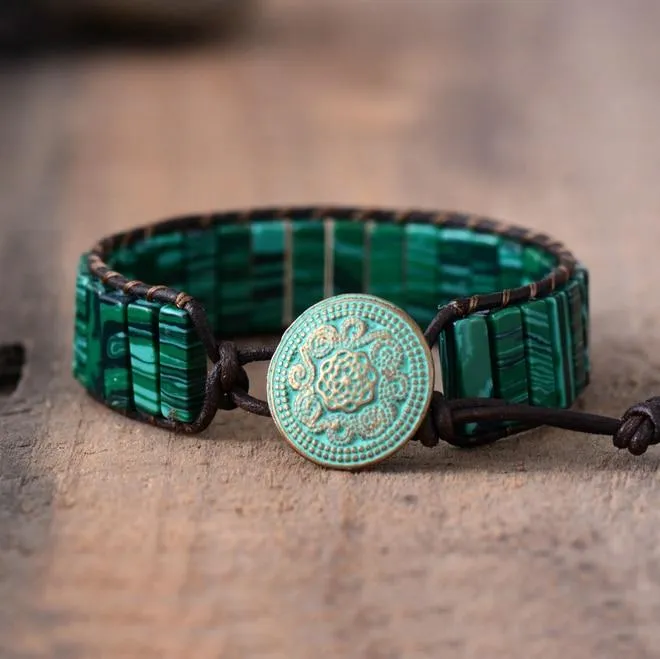 WickedAF Bracelets Malachite Natural Stone Wrap Bracelet